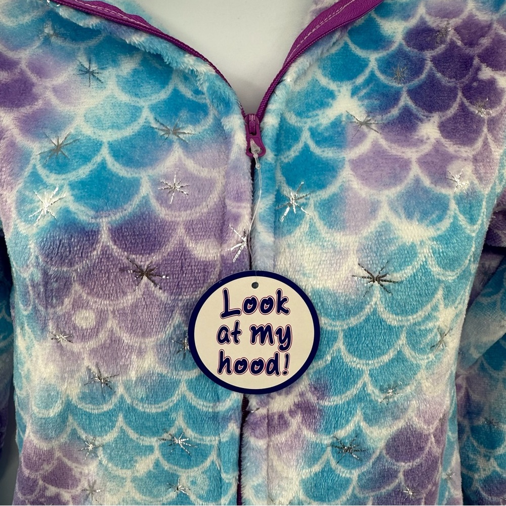 Sleep On It Kids Big Girl Mermaid Onesie Size Large 14 / 16 New with Tags - Picture 6 of 11